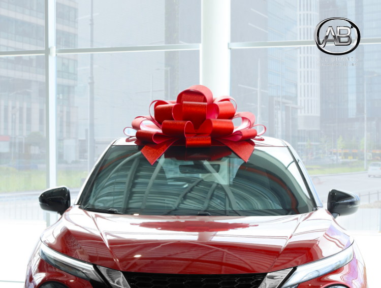new suv with bow at new jersey car dealership